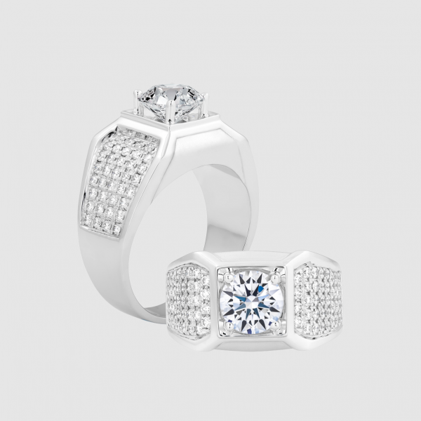 Nhẫn Nam Vàng 14 Kim Moissanite V14176