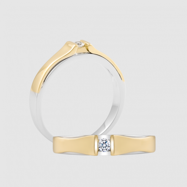 Nhẫn Cưới Vàng 10k Kim Moissanite V10C119