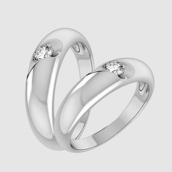 Nhẫn Cưới Vàng 10k Kim Moissanite V10C118