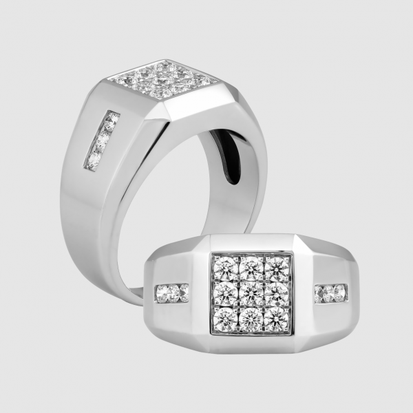 Nhẫn Nam Vàng 14 Kim Moissanite V14178