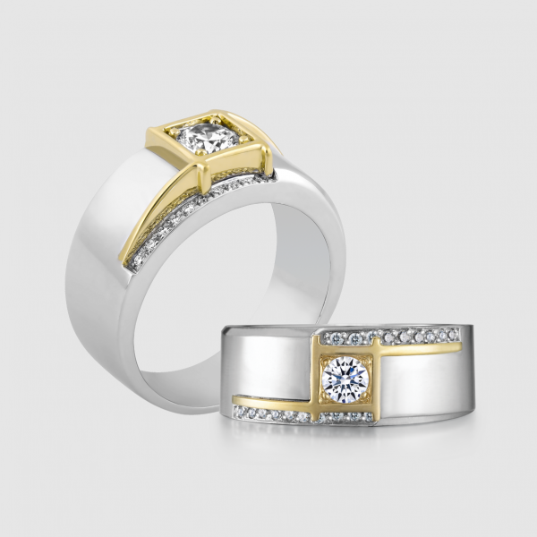 Nhẫn Nam Vàng 14 Kim Moissanite V14180