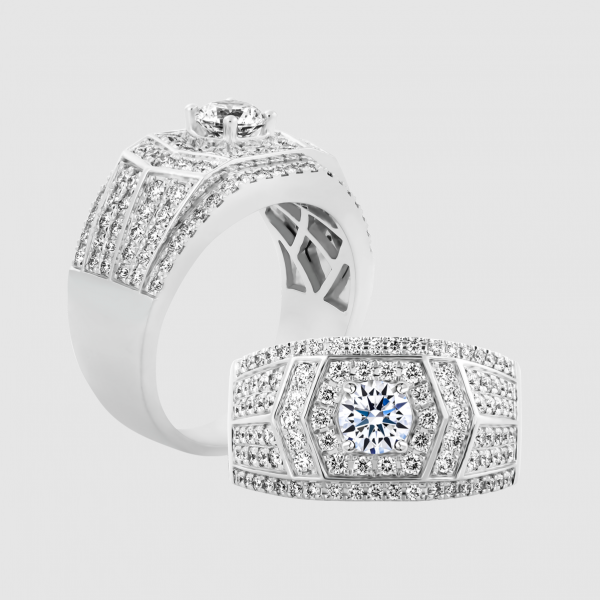 Nhẫn Nam Vàng 14 Kim Moissanite V14181